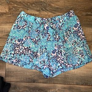 Lilly Pulitzer tie high waist paper bag shorts